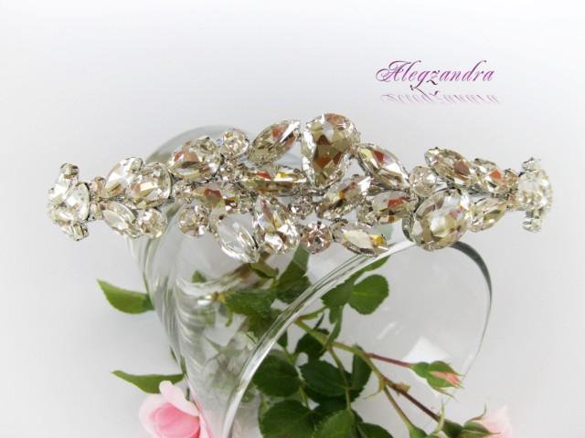 wedding photo - Swarovski Crystal Bridal Princess Tiara, Crown, Bachelorette Tiara, Wedding Hair Pieces, Wedding Hair Accessories, Bridal Headpieces - $69.99 USD