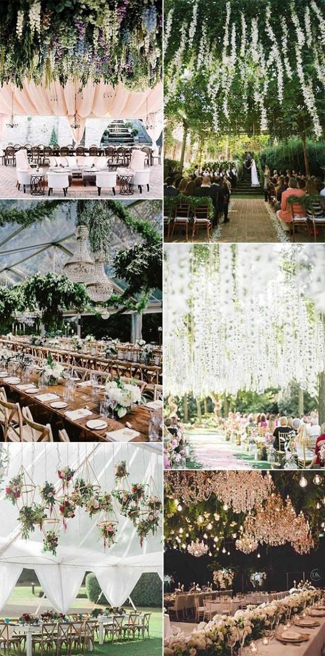 Trending-12 Fairytale Wedding Flower Ceiling Ideas For Your Big Day