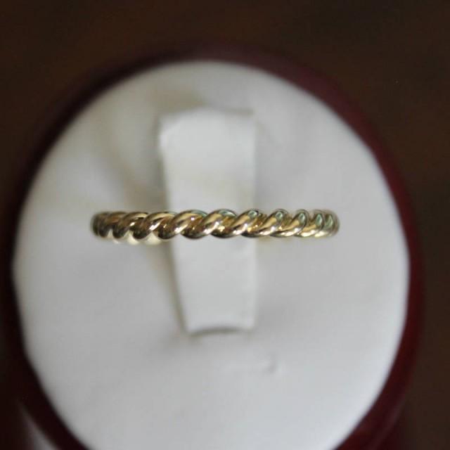 wedding photo - Raven Fine Jewelers, 2.7mm Rope Twist Band Solid 14k Yellow Gold, Stackable Bands, Stacking Rings, Twisted Rope Rings, Wedding Bands, Handmade Rings, Cable Band - $320.00 USD