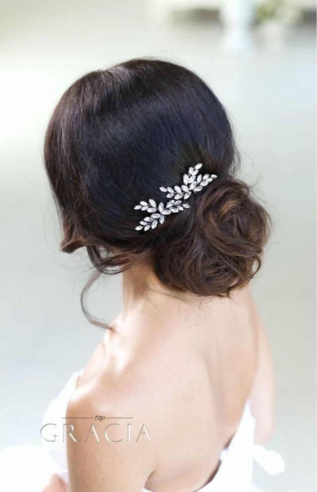 wedding photo - HERMIONE Crystal Bridal Hair Pins Wedding Rhinestone Hair Jewelry Hairpins