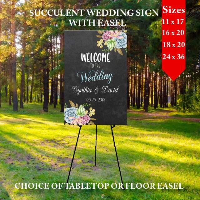 wedding photo - Wedding signs - Chalkboard Wedding signs - Welcome sign - Wedding Welcome sign - Desert Wedding sign with easel - Large sign, Bridal Shower - $33.99 USD