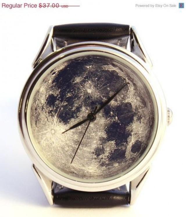 Watch Moon Photo, Unisex Watch, Women Watch, Men Wrist Watch