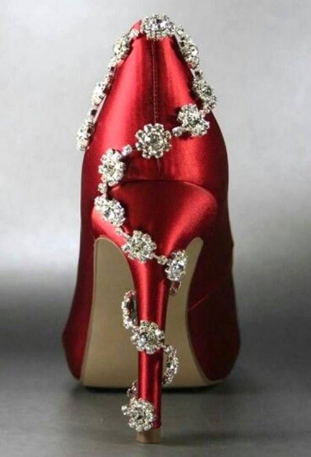 wedding photo - Red Bridal Shoes #AEDreamWedding 