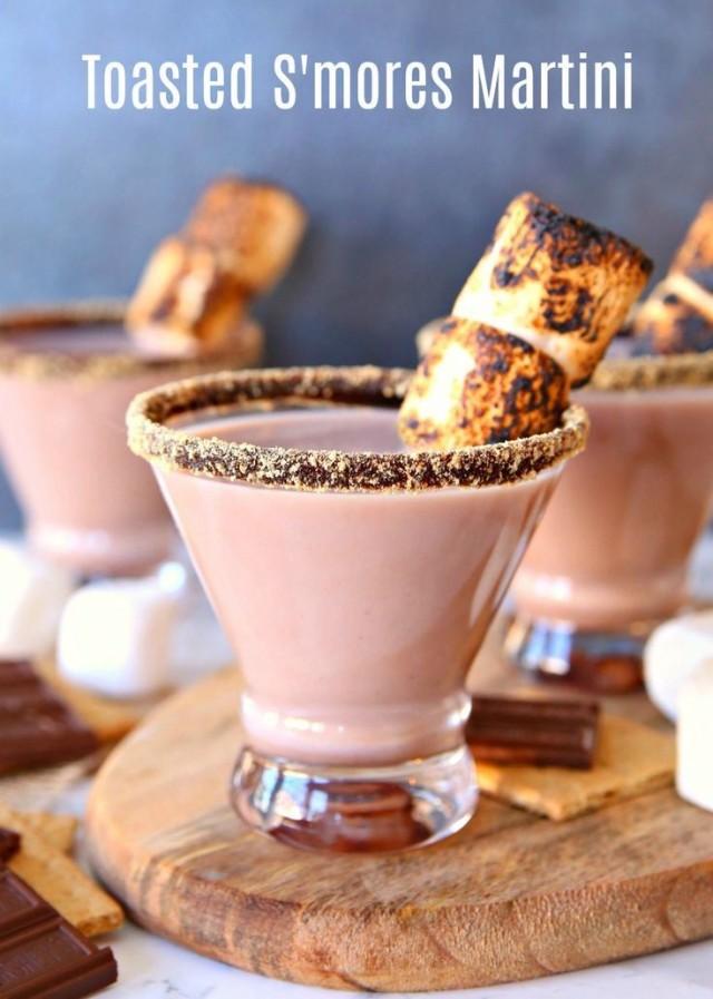 Toasted S'mores Martini Cocktail