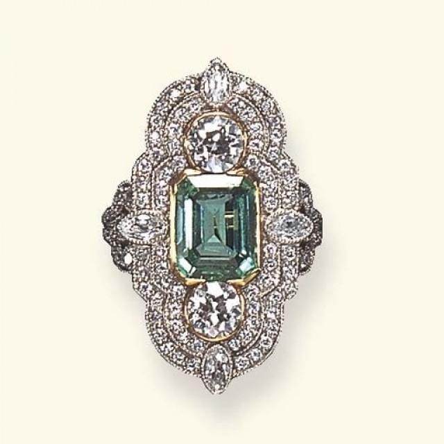 Belle Epoque Emerald Ring. Auctioned At Christie's For $16,000 