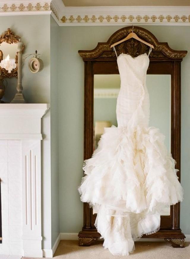 Gorgeous Vignette, Beautiful Gown, Beautiful Mirror ~ Perfection~❥ 