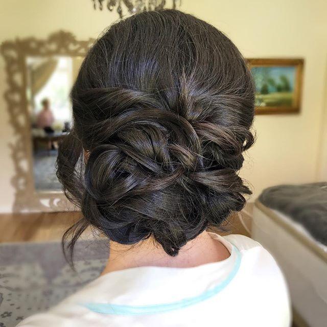 A Beautiful Chignon On Our #VOGbride Alex !    Hairstyling By #VOGpaulina    #Regram Via @veilofgrace 