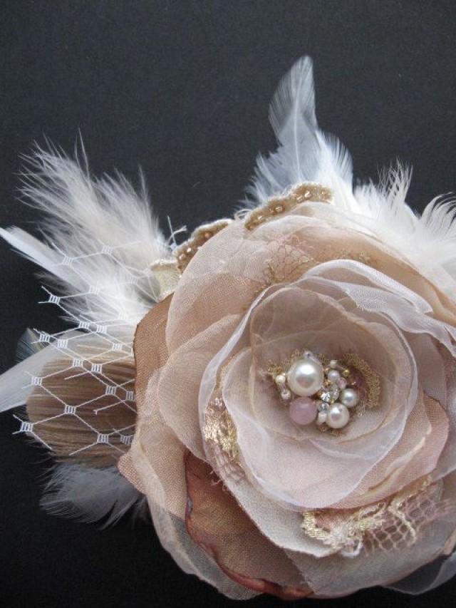 Favorite  Like This Item?    Add It To Your Favorites To Revisit It Later.  Vintage Rustic Wedding Hairpiece 