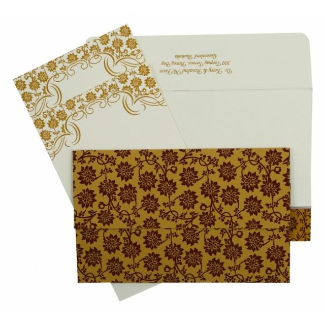 wedding photo - Attractive floral themed wedding invitation cards