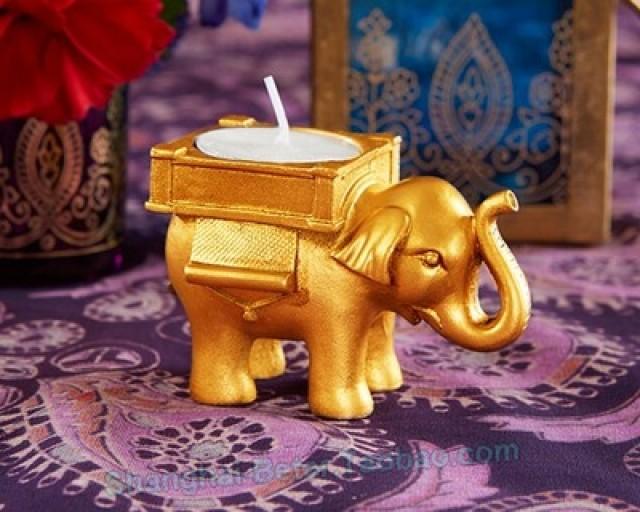 wedding photo - BeterWedding Decorative White Elephant Tea Light Candle holder HH068