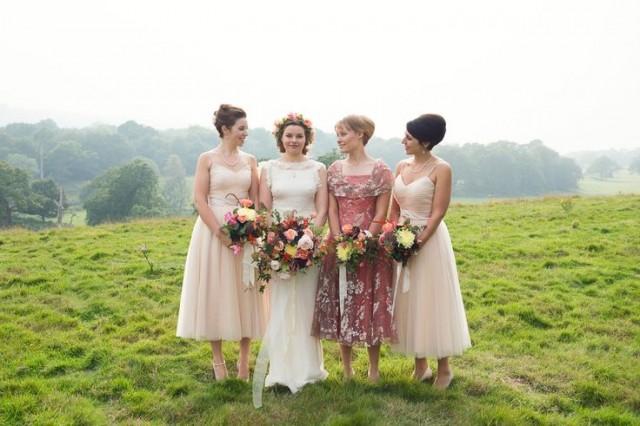 Vintage Country Budget Wedding With A Coral And Pink Colour Scheme And A Beautiful Bride In A Flower Crown