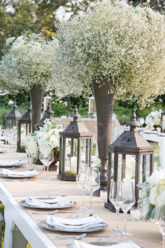 The Most Heavenly Baby's Breath Centerpieces. Courtesy Of Stephanie Hogue Photography 