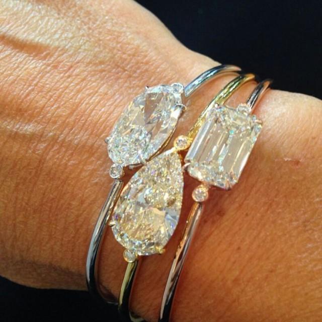 Diamond Stacked Bracelets #ChristiesJewels Instagram Women's Fashion Accessories Jewelry Statement Piece 
