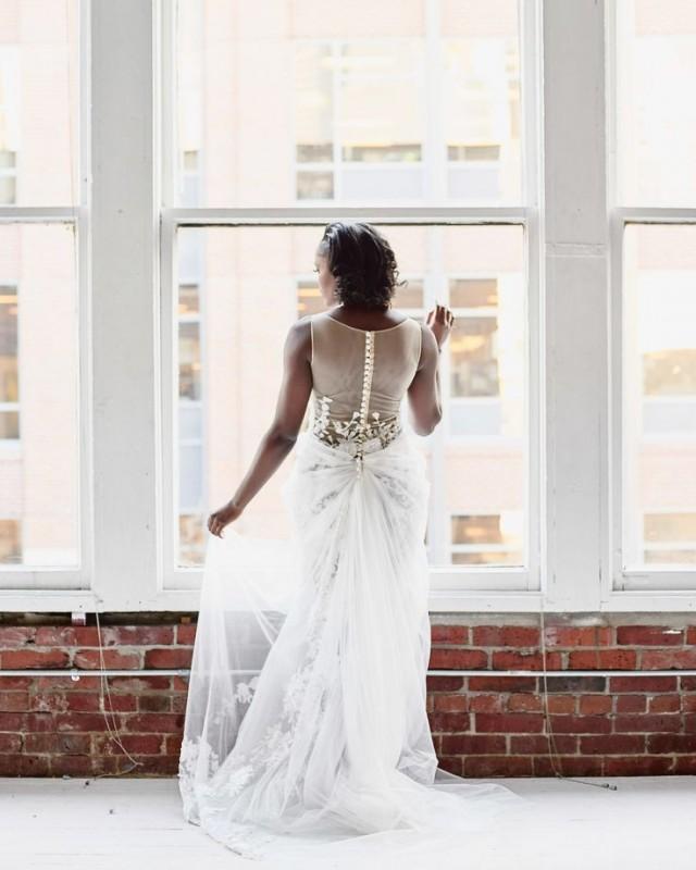 Lace Illusion Bodice Wedding Dress (#Mabelle)