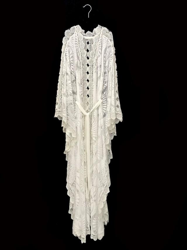 Lace kaftan, white lace kaftan, brides lace robe, beach cover up lace kimono robe, boho wedding dress, brides lace robe