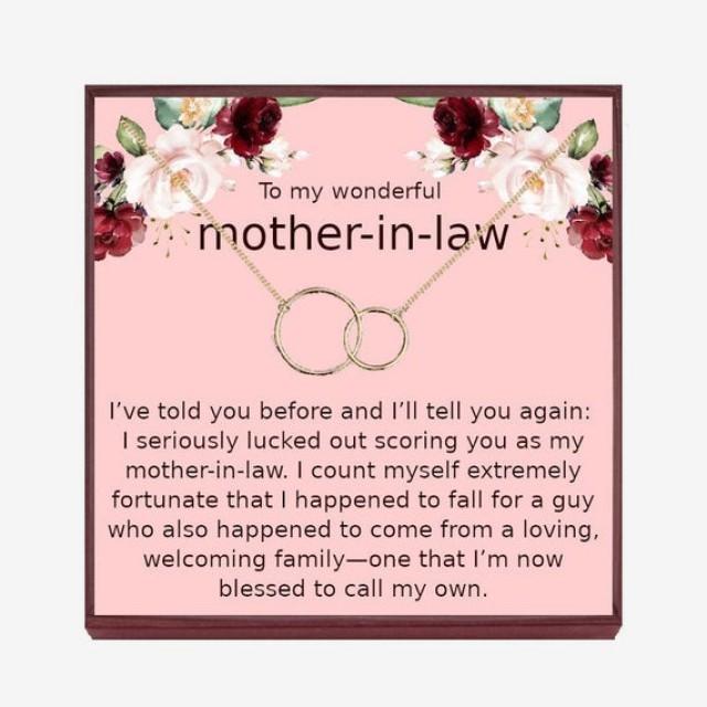 wedding photo - Mother-In-Law Necklace, Mother-In-Law Gift, Gift For Mother of The Groom, Gift From Bride to Mother of The Groom, Gift to Mother-In-Law