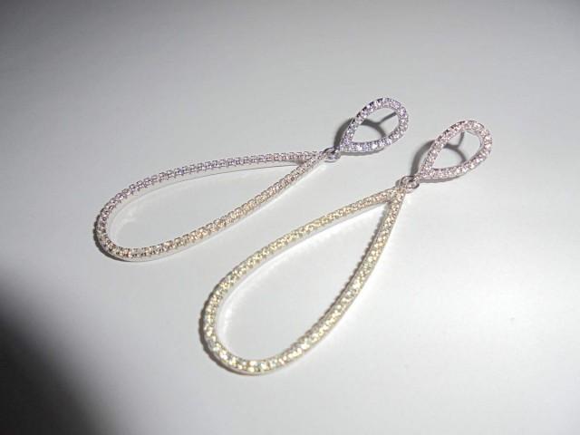 wedding photo - Wedding Jewelry Wedding Earrings Zircon Diamond Earrings Chandeliers Bridal Earrings Bridesmaids Earrings