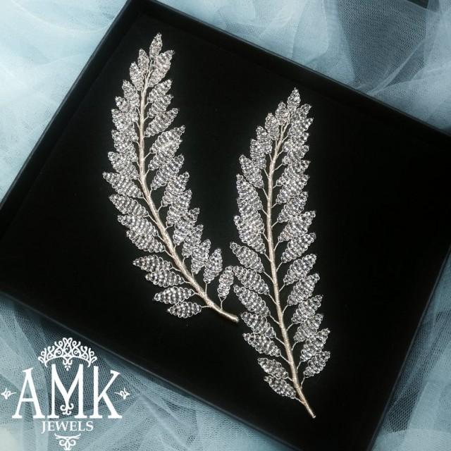 wedding photo - Greece style hair accessory, Greece hair wreath, Greek hair vine, Greece bridal style, bridesmaid leaves for hairstyle, feather hairstyle