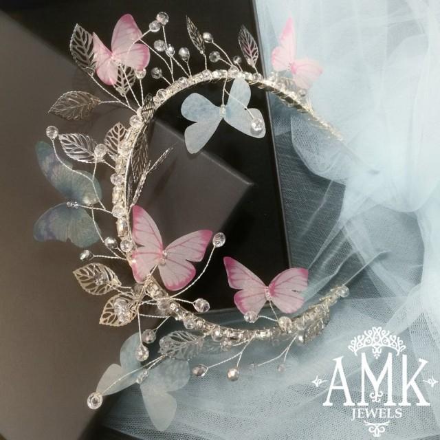 wedding photo - butterfly crown, butterfly headband
