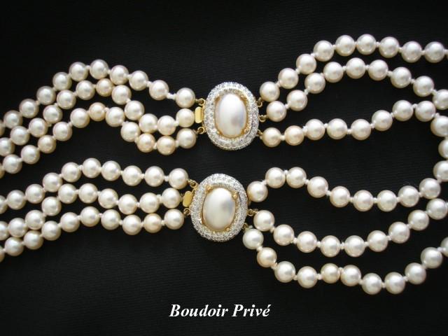 wedding photo - Long Vintage Pearl Necklace