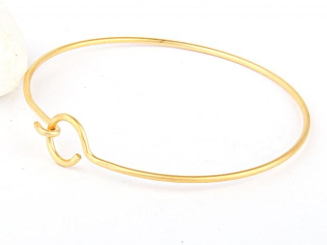 Bangle Bracelet Bar, Gold Cuff Bangle, Cuff Bracelet, Gold Plated, 1 piece // GFND-077