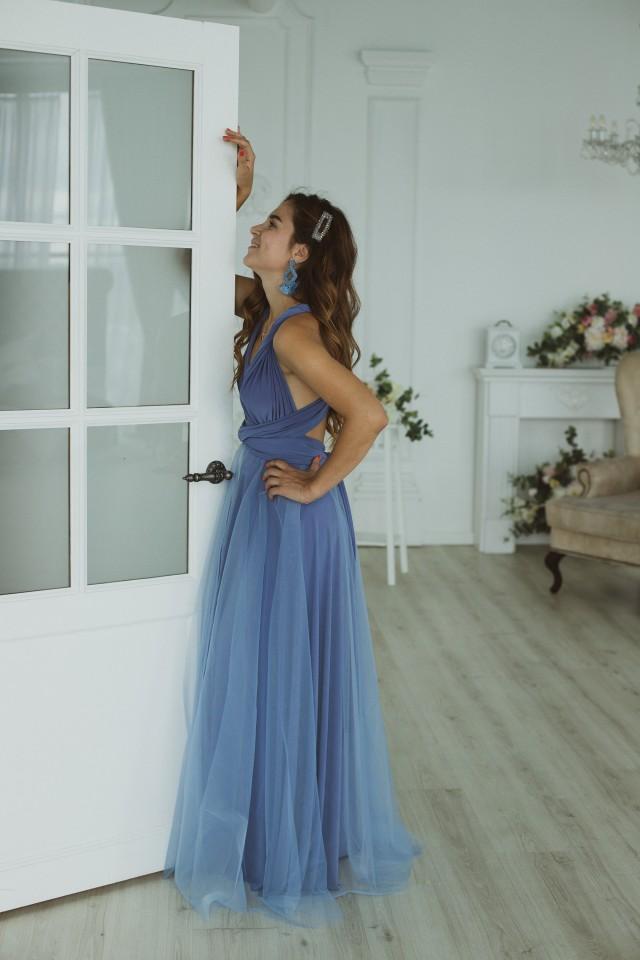 Steel blue best sale infinity dress