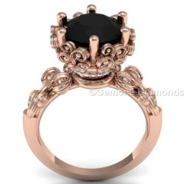 wedding photo - Buy Cheap Price Vintage Style Black Diamond Engagement Ring