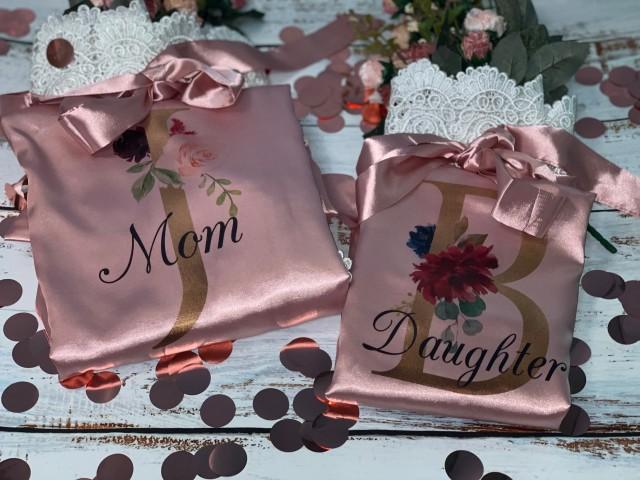 Mom Daughter Matching Robes, Mommy and Me Outfit, Spa Robe, Kids Robe, Mom & Daughter Floral Robes,  Matching Robes