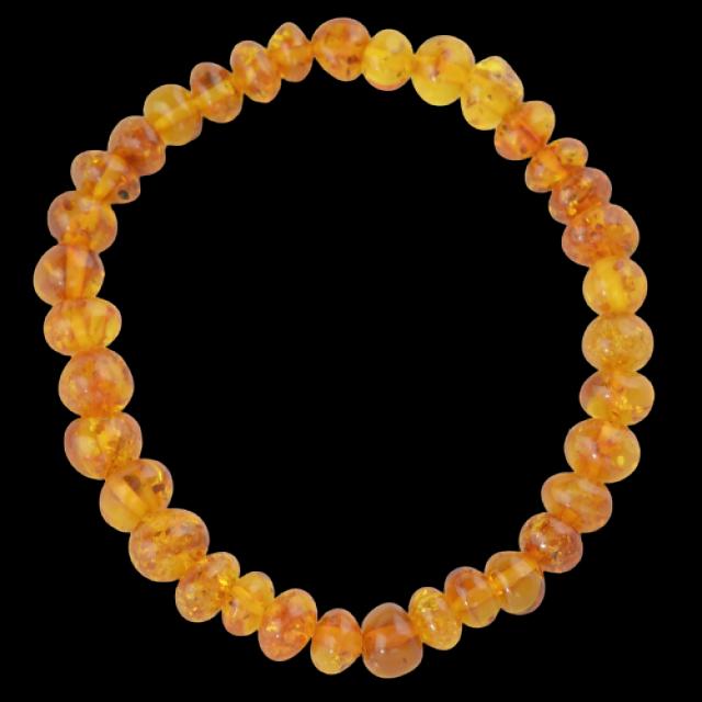wedding photo - Genuine oval beads amber bracelet