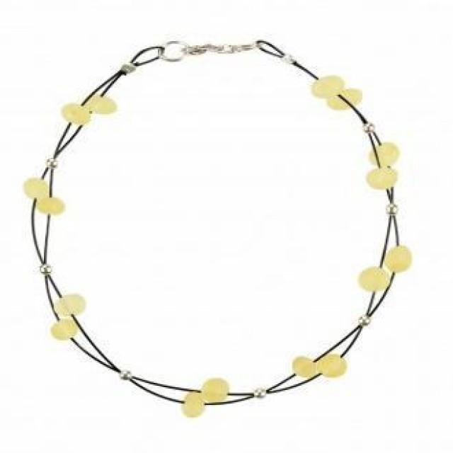 wedding photo - Yellow Baltic amber bracelet