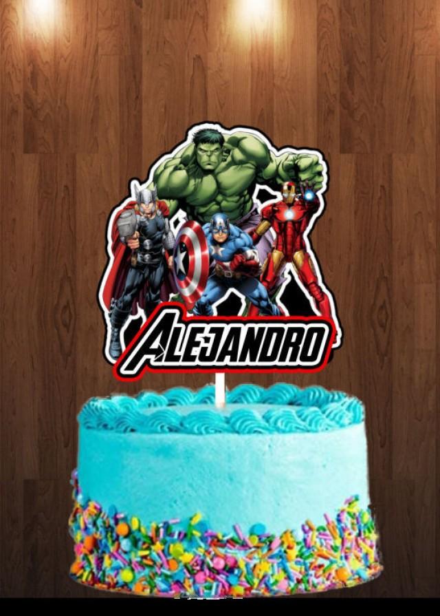 topper cake,editable, avengers, iron man, captain america, thor, hulk, digital, print file, personalized