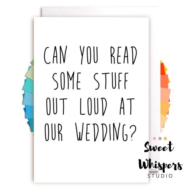 Funny Master Of Ceremonies Card - Will You Be My Our Master Of Ceremonies, funny wedding card, master of ceremonies card, wedding MC card