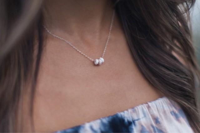 Puka Shell Necklace - Sea Shell Jewelry - Puka Choker - Beach Necklace - Shell Necklace - Beach Choker - Seashell Choker - Sterling Silver