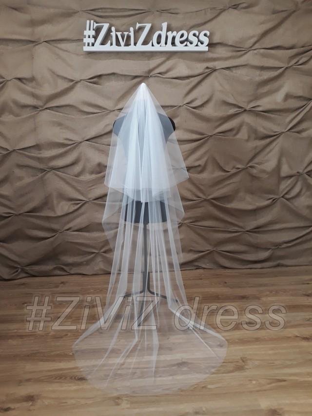 wedding photo - Drop wedding  veil, Two tiers cathedral veil, Vail, Veil, Wedding veil, two tiers veil, Cathedral veil, Floating veil