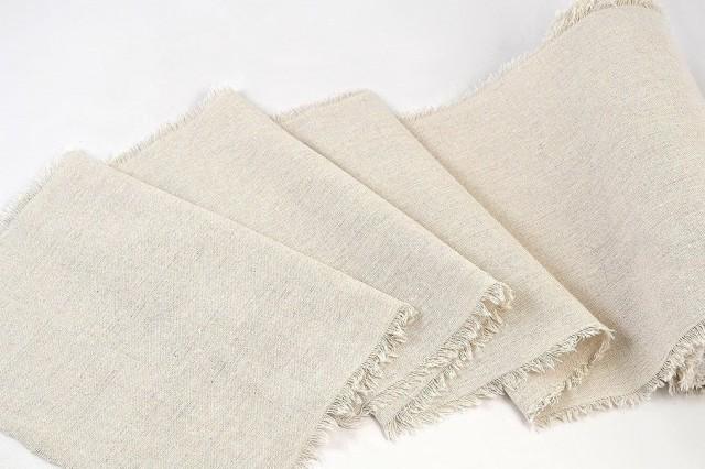 wedding photo - Off White Cotton Table Runner, Table Runner with Fringes