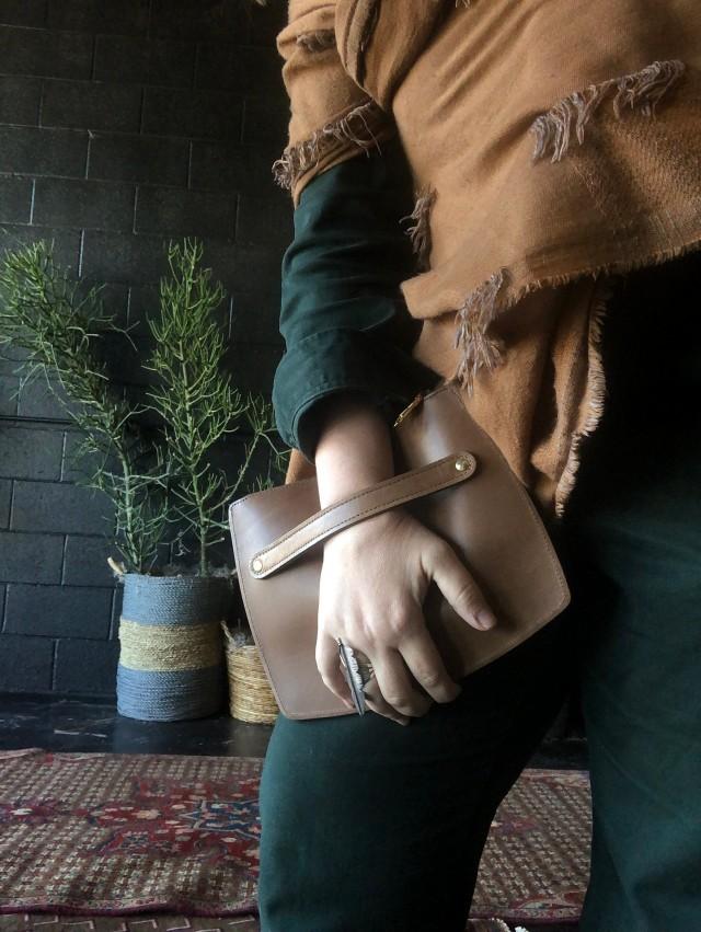 100% Leather Clutch Locally Made