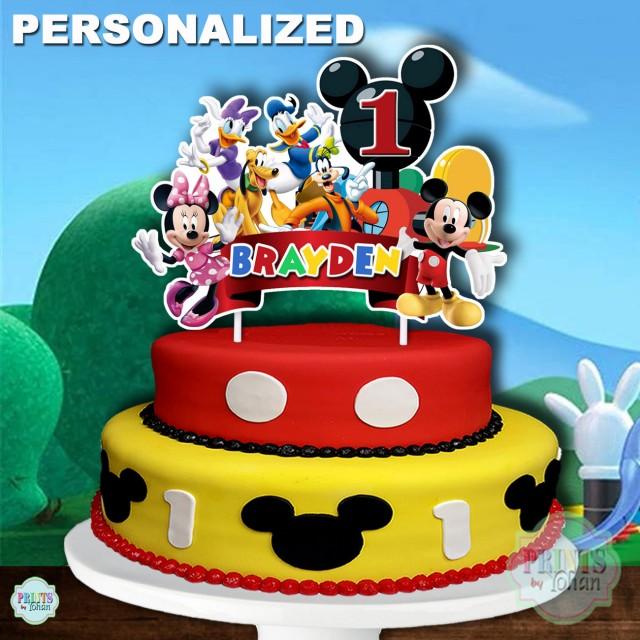MICKEY MOUSE CLUBHOUSE Cake Topper, Mickey Mouse 1st Birthday Cake Topper, Mickey Mouse Centerpiece, Cake Decoration, Mickey Mouse Clubhouse