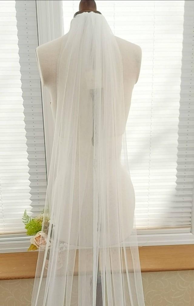 Plain 1 tier bridal Veil, Bespoke Veil, Wedding Veil, Cathedral veil, Elegant veil