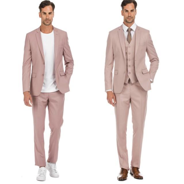 Porto Filo 2-piece & 3-piece men&#39;s dusty rose slim fit suit
