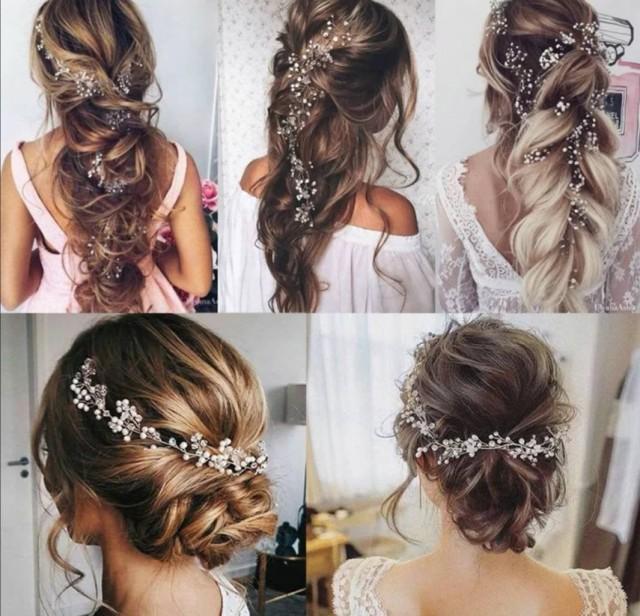 Bridal Hair Jewelry Wedding Vintage Wedding Hair Vine Hair Chain Wedding Bride Hair Accessories Bridal Jewelry 1 m Long