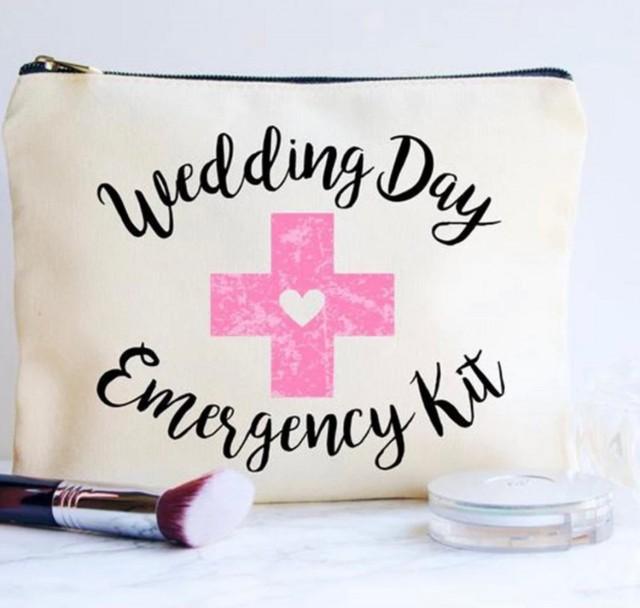 Wedding Day Emergency Kit Bag, Brides Survival kit bag, Personalised Wedding Day Survival kit Bag