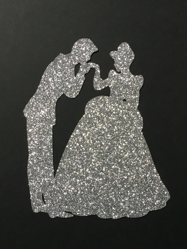 Cinderella&#39;s  kiss cake toppers