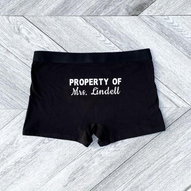 Groom Boxer Briefs for the Wedding Day - Groom Gift from Bride - Funny Groom Gift - Property of The Bride