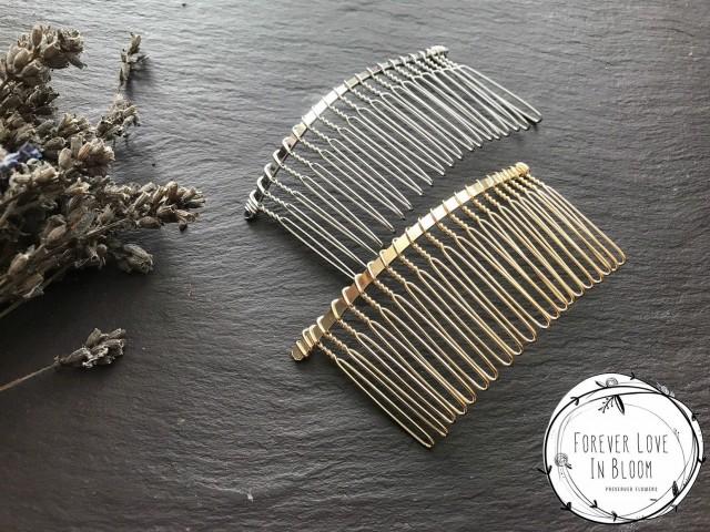 Large Silver Hair Combs (20 Teethes) Wire Hair Combs for Wedding or Tiara Making Base
