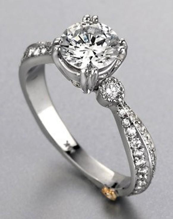 wedding photo - Vintage Style  Engagement Ring