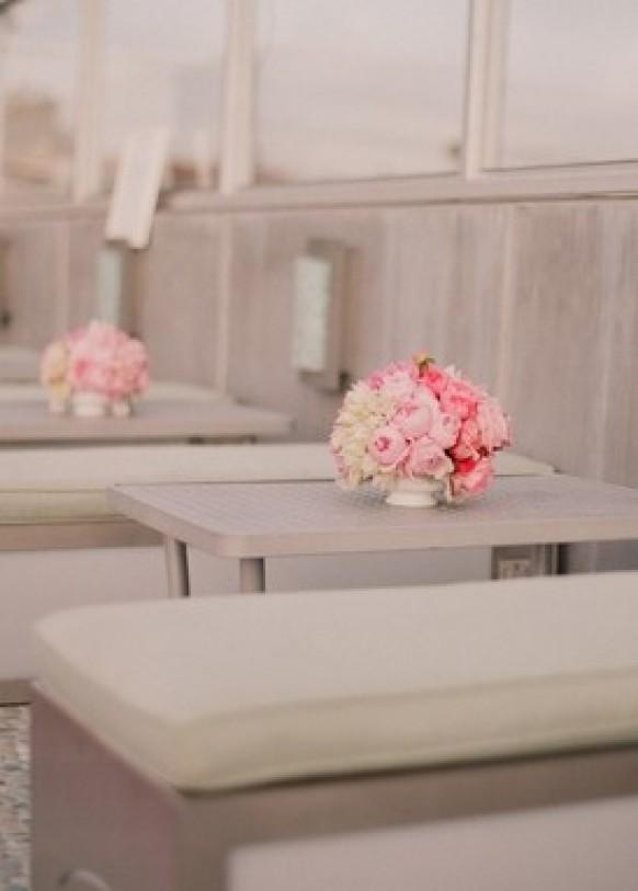 wedding photo - Pink Wedding Centerpieces