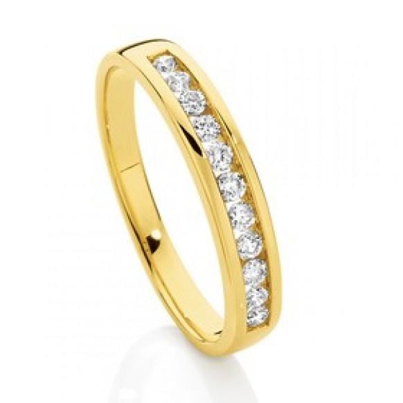Weddbook ♥Channel Set Diamond Band ♥ Gorgeous Engagement Ring 