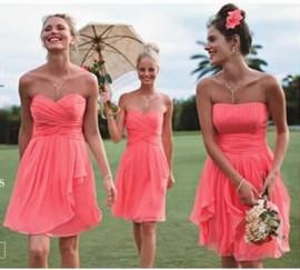Wedding - Le corail léger robe de demoiselles d'honneur rose ..
