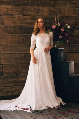 Wedding - White Vintage Style Wedding Dress