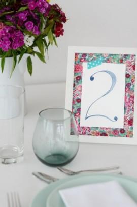 Wedding - Easy And Pretty DIY Watercolor Table Numbers 